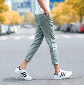 Férfi modern panathon egyenes kockás modell