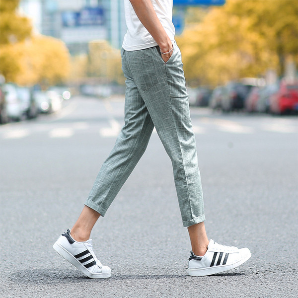 Мъжки модерен панатон прав кариран модел