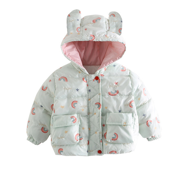 Детско яке за момичета с качулка и джобове