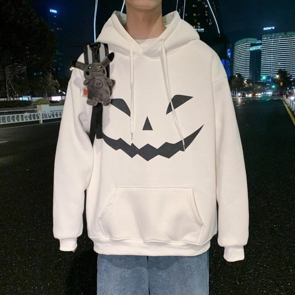 Мъжки суичър широк модел с джоб и качулка