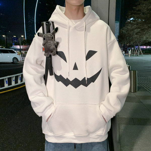 Мъжки суичър широк модел с джоб и качулка