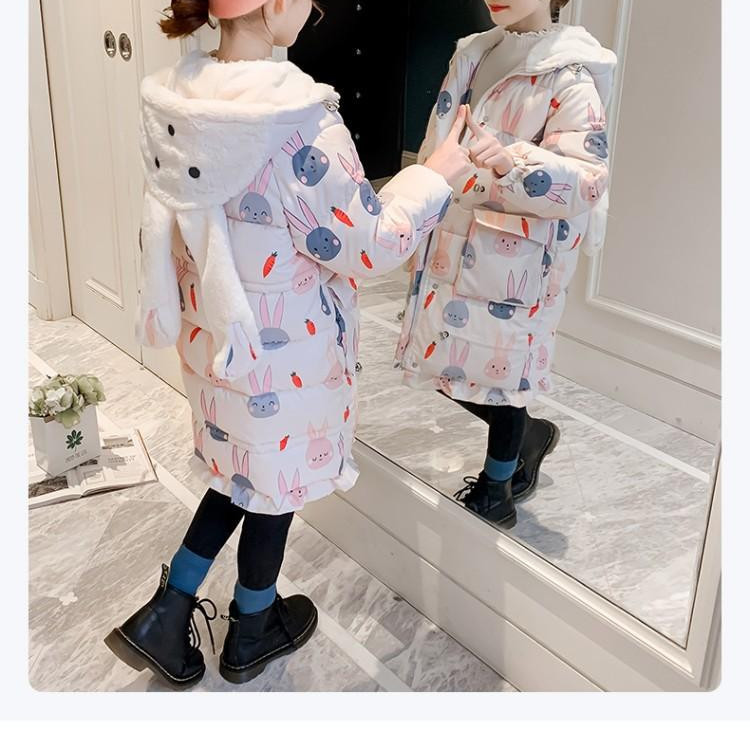 Нов модел детско яке за момичета с качулка и мека подплата