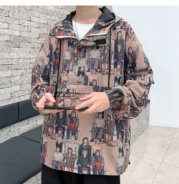 Мъжки актуален суичър с шарка в три модела