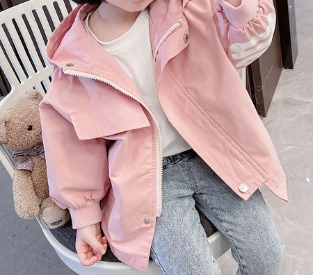 Детско пролетно яке с апликация за момичета