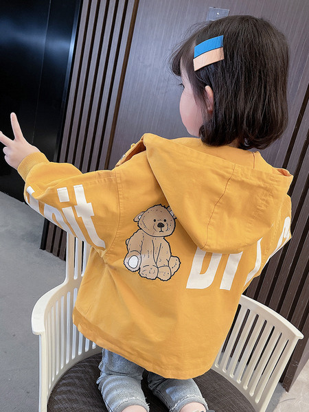 Детско пролетно яке с апликация за момичета