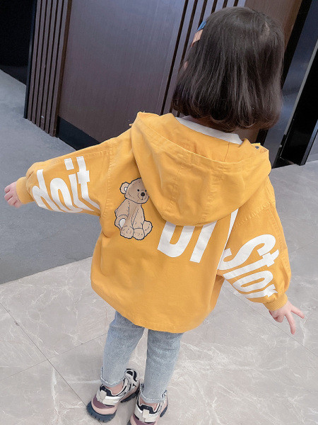 Детско пролетно яке с апликация за момичета