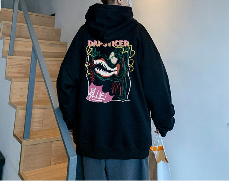 Мъжки суичър широк модел без закопчаване