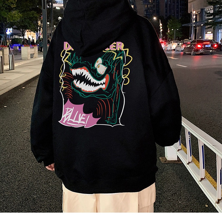 Мъжки суичър широк модел без закопчаване