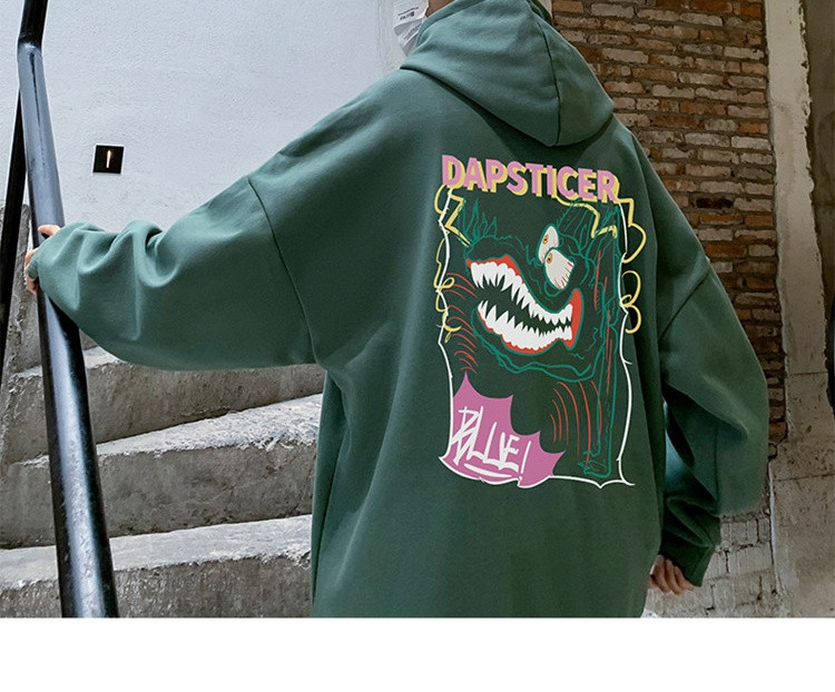 Мъжки суичър широк модел без закопчаване