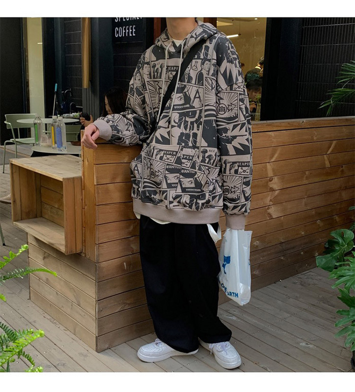 Мъжки ежедневен суичър широк модел