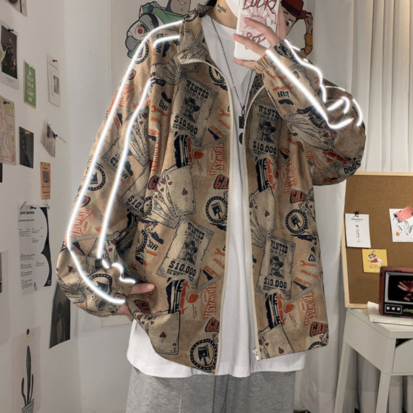 Актуален мъжки суичър със закопчаване широк модел