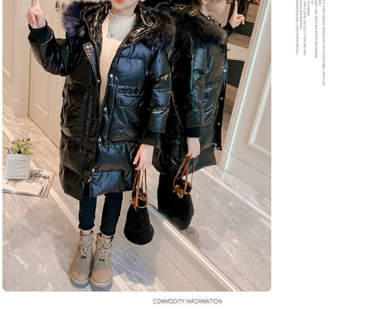 Нов модел зимно яке за момичета с джобове и качулка