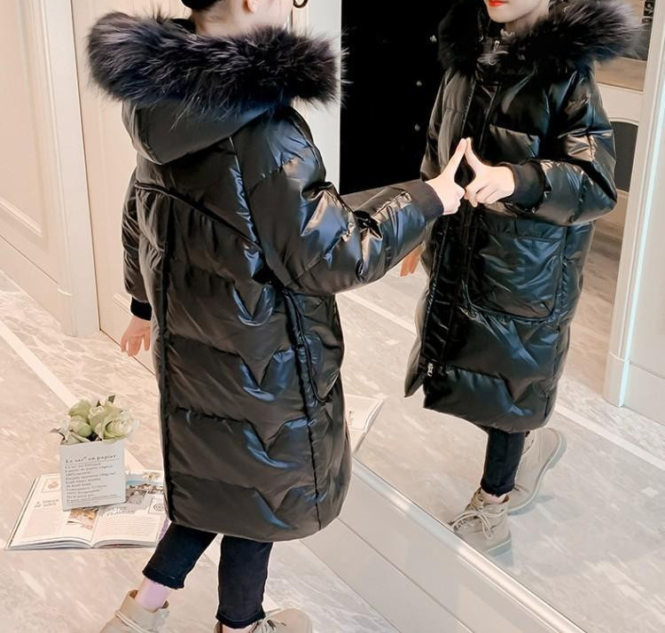 Нов модел зимно яке за момичета с джобове и качулка