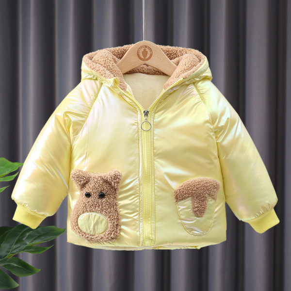 Детско яке за момичета с 3D елемент куче 