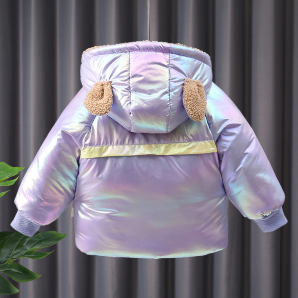 Детско яке за момичета с 3D елемент куче 