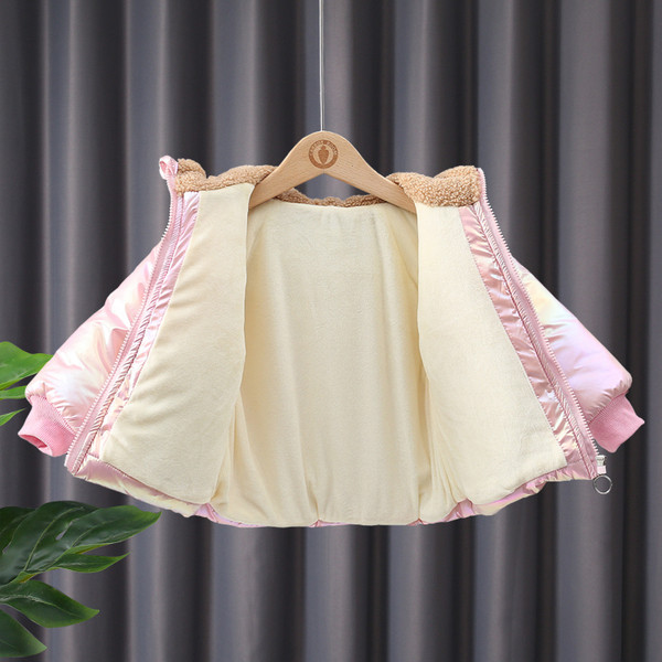 Детско яке за момичета с 3D елемент куче 