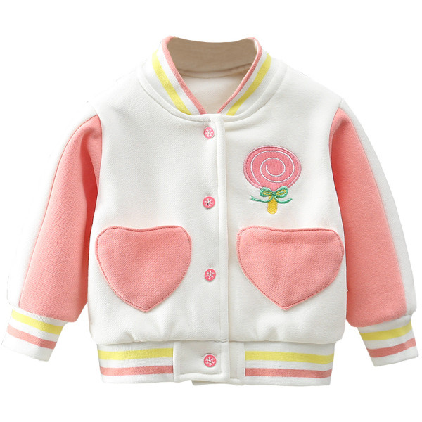 Модерно детско яке с джобове и копчета 