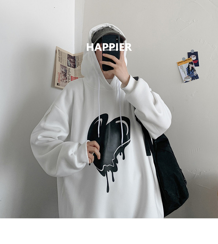 Ежедневен мъжки суичър широк модел с апликация