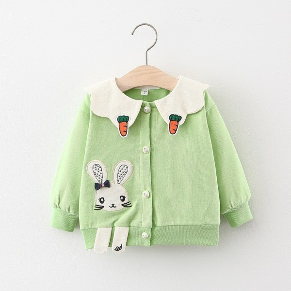 Пролетно яке за момичета с копчета и апликация