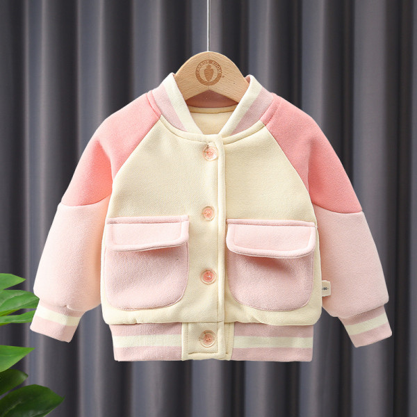 Детско ежедневно яке с джобове-за момичета