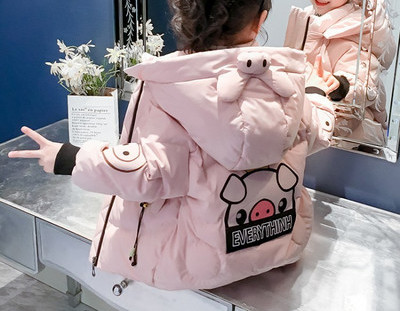 Нов модел детско яке за момичета с качулка -три цвята