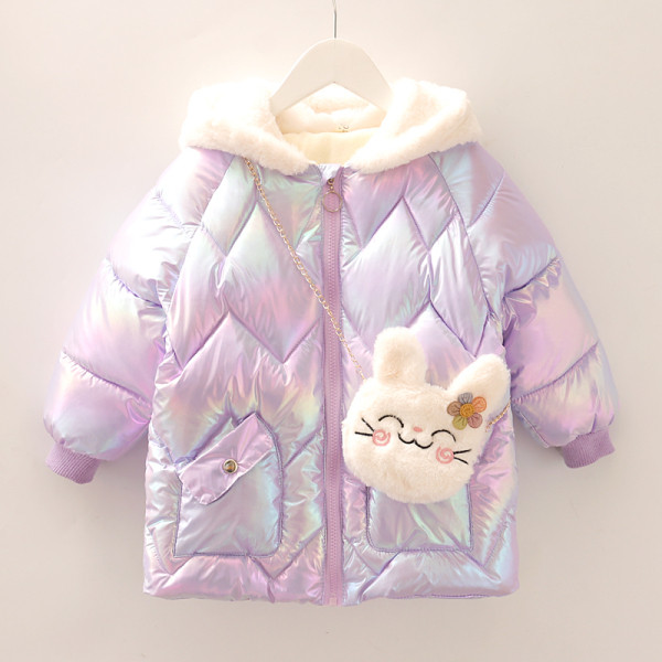 Детско яке с качулка и джобове-за момичета