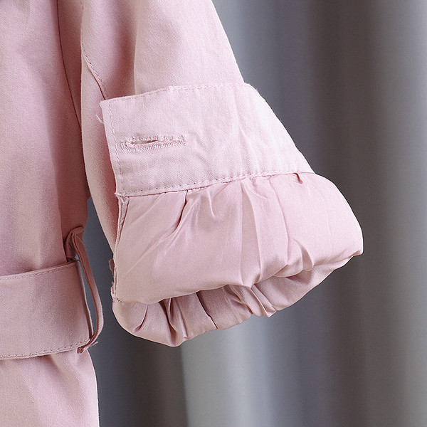 Модерно детско яке с колан и копчета-за момичета