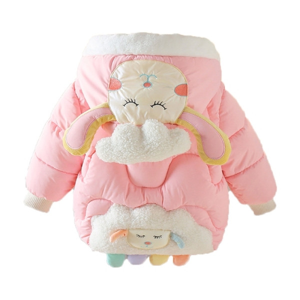 Детско ежедневно яке с 3D елемент и качулка подходящо за момичета 