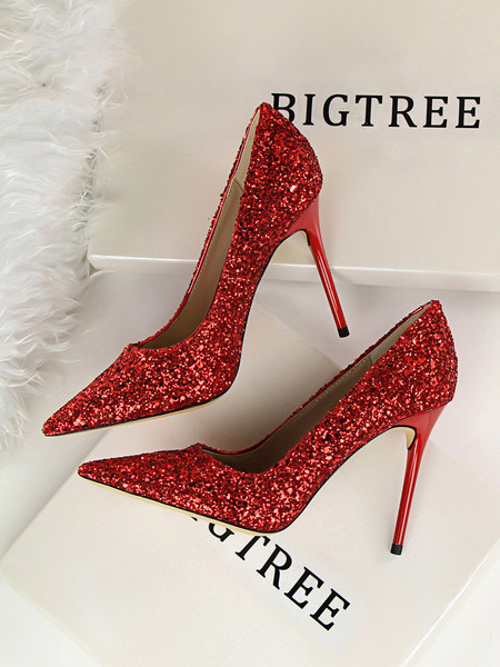 Elegantne ženske cipele sa svjetlucavim motivom i visokom petom 7 cm ili 9,5 cm