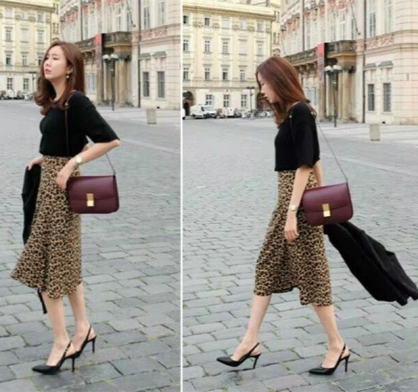 Model ženskih cipela na špic - na visoku petu u crnoj boji