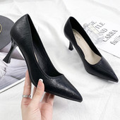 Casual ženske cipele od umjetne kože s tankom petom