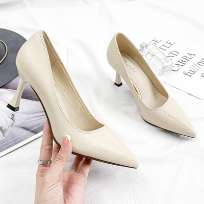 Casual ženske cipele od umjetne kože s tankom petom