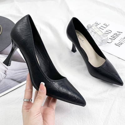 Casual ženske cipele od umjetne kože s tankom petom