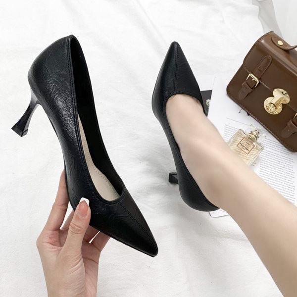 Casual ženske cipele od umjetne kože s tankom petom