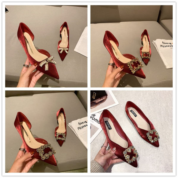 Moderne ženske cipele s trakom i visokom petom