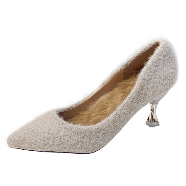 Moderne ženske cipele na špic sa petom 5 cm