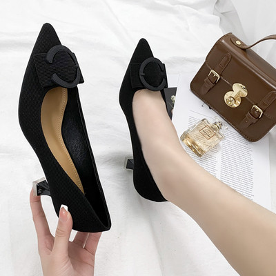 Ženske moderne cipele s kopčom i petom