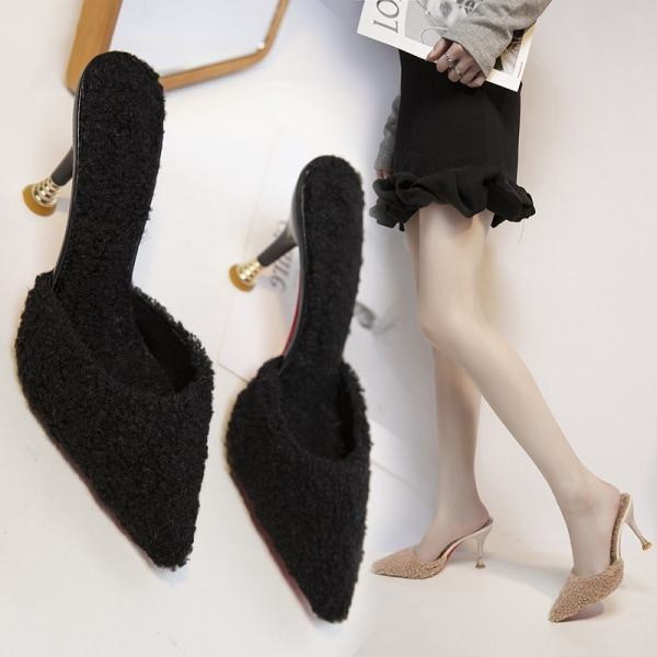 Ženske moderne cipele model na špic s perom