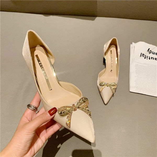 Ženske cipele s trakom - model na špic