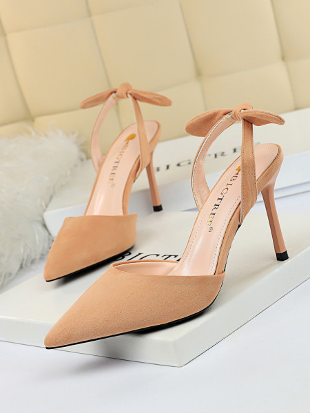 Ženske sandale od eko brušene kože sa trakom