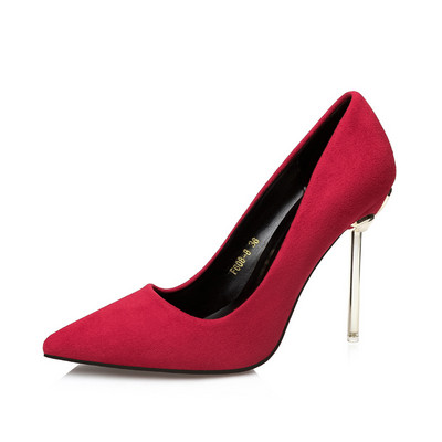 Moderne ženske cipele od eko brušene kože na petu 10,5 cm - dva modela