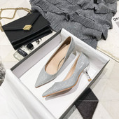 Ženske cipele u srebrnoj i zlatnoj boji - model na špic