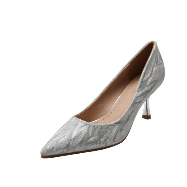 Ženske cipele u srebrnoj i zlatnoj boji - model na špic