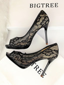 Moderne cipele s čipkom i visokim petama