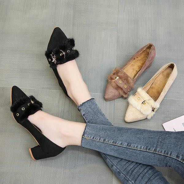 Moderne ženske cipele s donjom i debelom petom