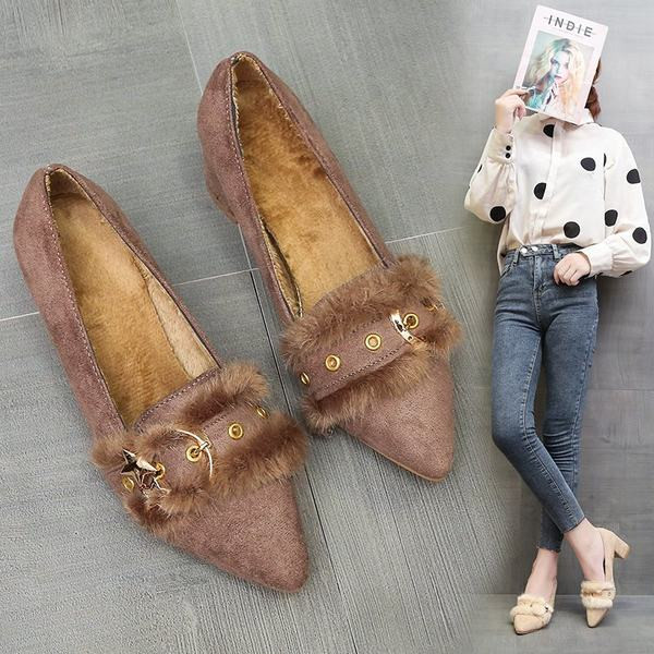 Moderne ženske cipele s donjom i debelom petom