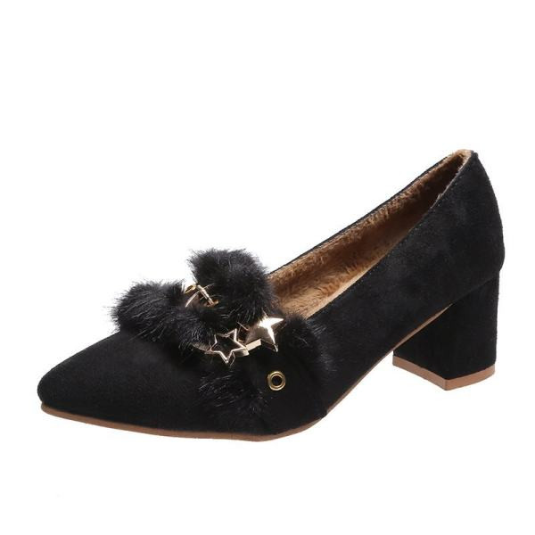 Moderne ženske cipele s donjom i debelom petom