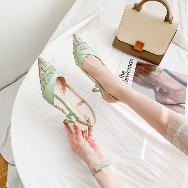 Ženske casual cipele na tanku petu u tri boje - model na špic