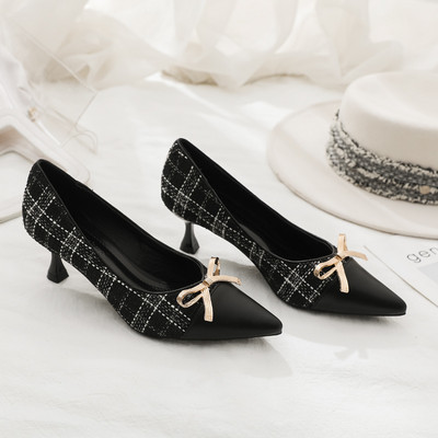 Ženske casual cipele s trakom u crnoj i bež boji