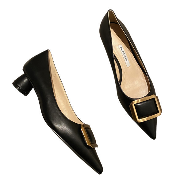 Metallist pandlaga naiste kingad - kunstnahk